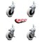 Service Caster 3 Inch Thermoplastic Wheel 12mm Threaded Stem Caster Set with 2 Brakes SCC SCC-TS05S310-TPRS-M1215-2-SLB-2 - alternate 2